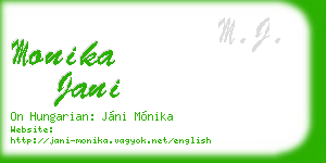 monika jani business card